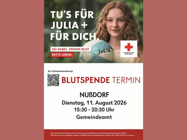 Darování krve Nussdorf am Attersee
