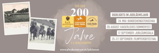 200 Jahre - Große Jubiläumsgala im Pferdezentrum Stadl-Paura
