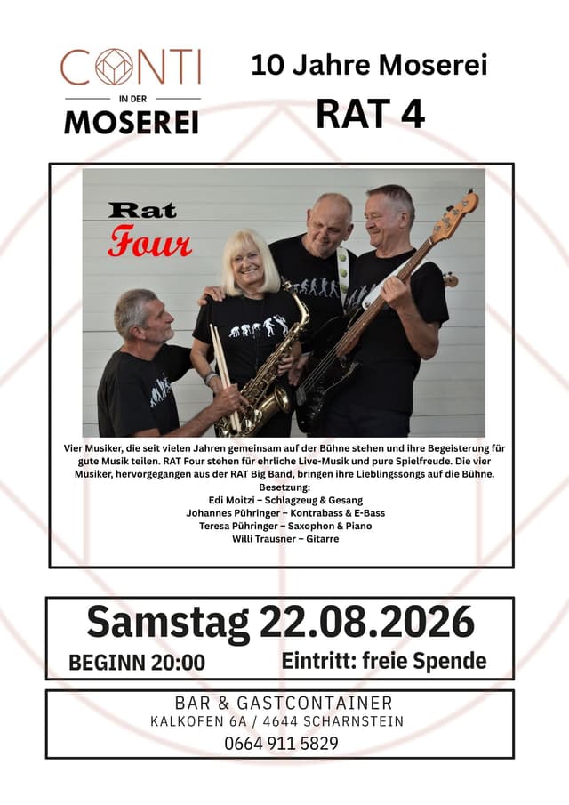 10 Jahre Moserei mit RAT 4 live im CONTI